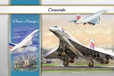 Concorde Aviation Plane MNH Stamps 2018 São Tomé and Príncipe S/S