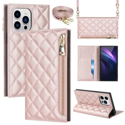 Leder Wallet-Stil Hülle für iPhone 14 Pro Max Plus Handy Cover Case Schutz