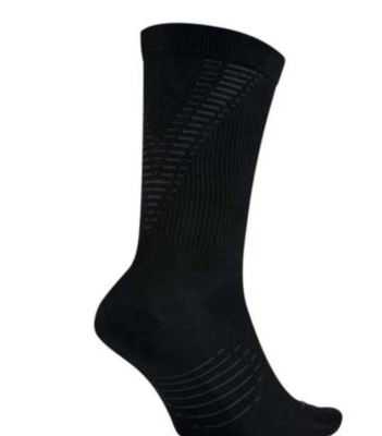 Nike Elite Lightweight Crew Running Socks Large Black/Grey