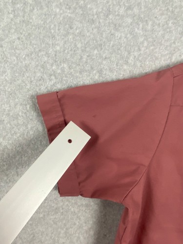 L.L. Vestido camisero midi Bean para mujer 14 botones rosa manga corta - Imagen 10 de 11