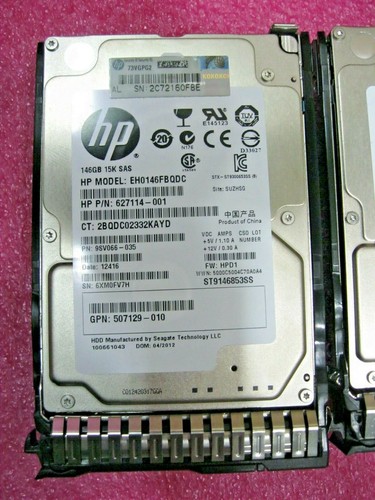 4 Stück HP 146GB 507129-010 627114-001 15K SAS 2,5" ST9146853SS - A2301 - Bild 2 von 3