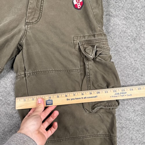 Vintage Old Navy Cargo Pants Mens 31x32 (32x30) Green Baggy Skater Military Y2K - Picture 6 of 12