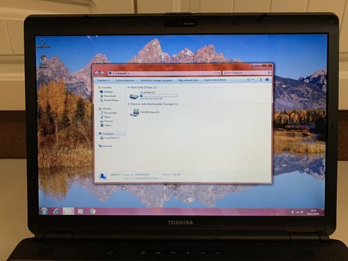 Toshiba Satellite L350 Laptop 17” Celeron Dual Core@1.8GHz 3GB RAM 250GB HDD - Picture 2 of 10