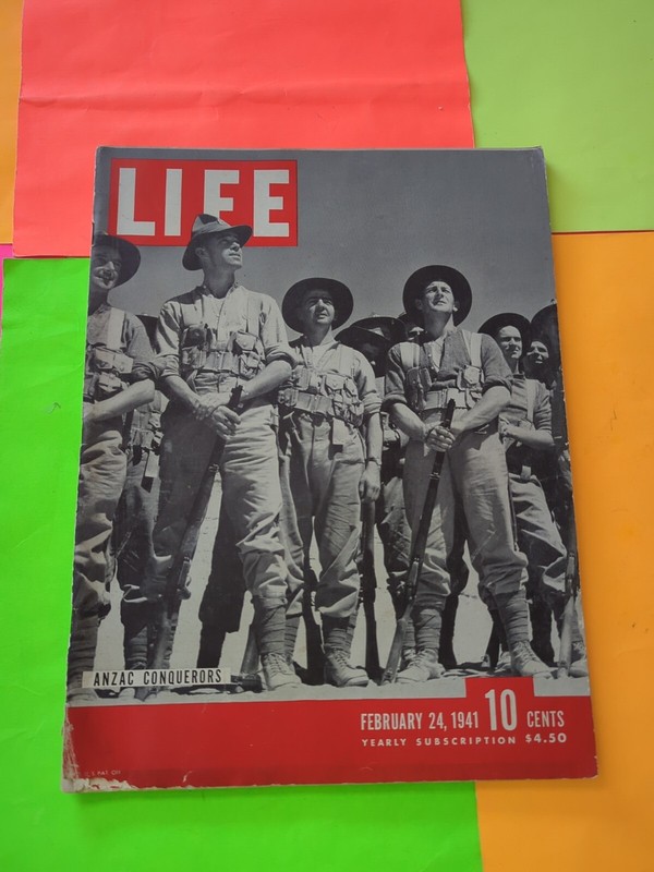 Vintage 1941 Life Magazine, ANZAC Fighters, Miami Beach & Lincoln Road, Yoga 