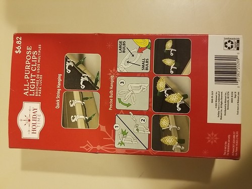 Holiday Time Weihnachten Allzweck-Lichtclips 100 Stück Neu - Bild 3 von 3