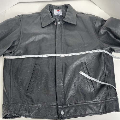 Vintage 1990s Pepsi Leather Bomber Jacket XL -VGUC-Nothing Else Is a Pepsi - Picture 9 of 11