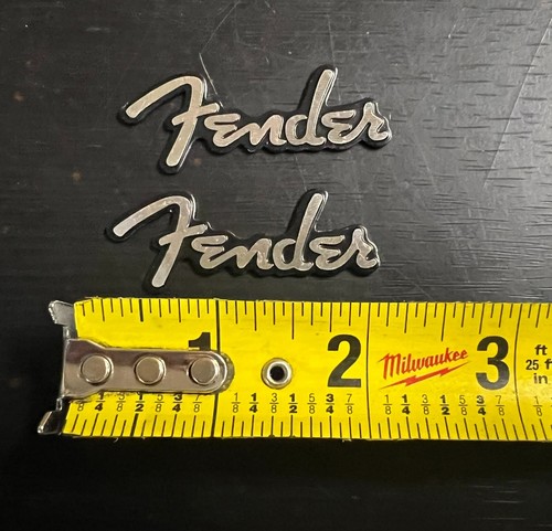 2 x Emblem Guitar Badge Decal Replacement fits Fender 2 Pack New - Picture 2 of 6