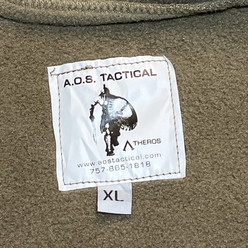 Chaqueta polar AOS Tactical Theros cremallera completa bronceada militar talla X-grande suave acogedora - Imagen 3 de 10
