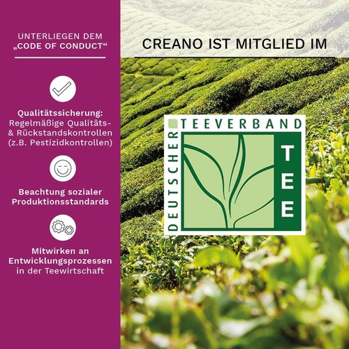 Creano Teekanne aus Glas 1,0l - inklusive 2 Teeblumen Glasteekanne Sieb & Deckel - Bild 7 von 8