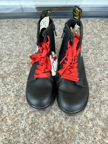 Dr Martens Hello Kitty Boots Sanrio Collaboration Girls US Sz 11 Discontinued - Picture 15 of 19