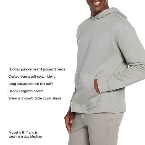 Express Men's Textured Hoodie Size Small Drizzle - Picture 4 of 7