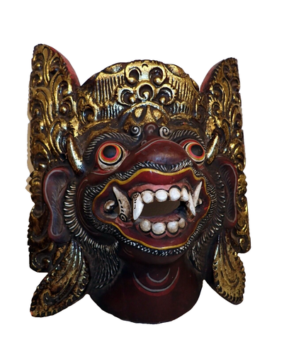Balinese Wood Mask Vintage Barong Topeng Indonesia Tribal Art Decor - Picture 3 of 8