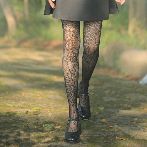Punk Ladies Black Sexy Tights Halloween Spider Series Hollow Fishnet Pantyhose « - Picture 6 of 15