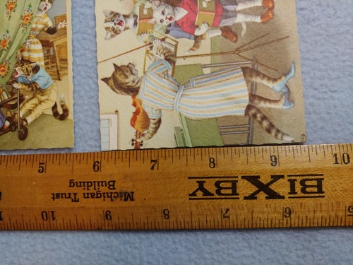 (2) 1955-77 Mainzer Cats Postcards Alfred Eugen Hartung Anthropomorphic - Picture 7 of 8