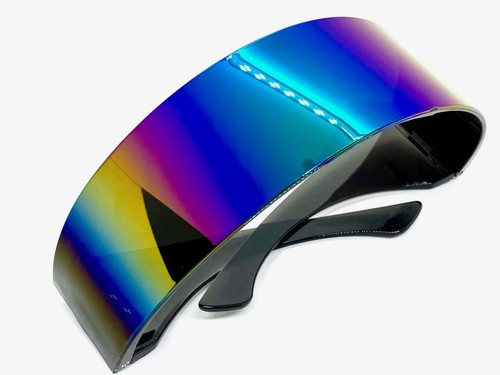 SPACE ROBOT PARTY RAVE COSTUME CYCLOPS FUTURISTIC SHIELD DJ SUN GLASSES SHADES - Picture 7 of 7