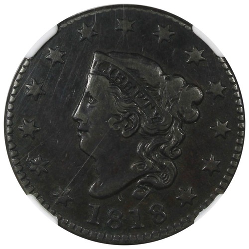 1818 Coronet Head Large Cent NGC VF30BN Early Copper Coin - Picture 2 of 4