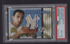 2000 FLEER GREATS OF GAME YANKEES CLIPPINGS GAME JERSEY JOE PEPITONE PSA 8 NM-MT