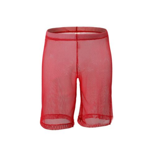Mens Mesh Boxer Shorts See-through Loose Lounge Trunks Casual Sports Nightwear - Picture 5 of 16