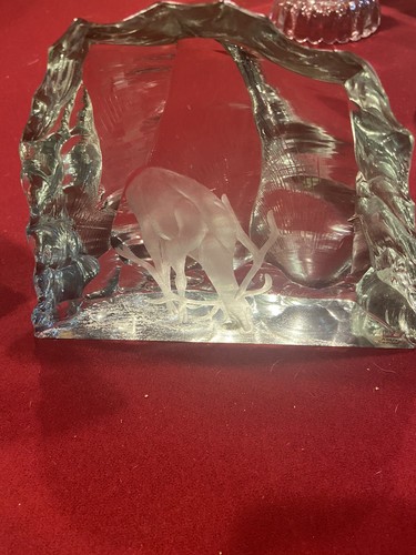Kosta Boda Vicke Lindstrand Ice Block Sculpture Of A Caribou - Picture 3 of 11