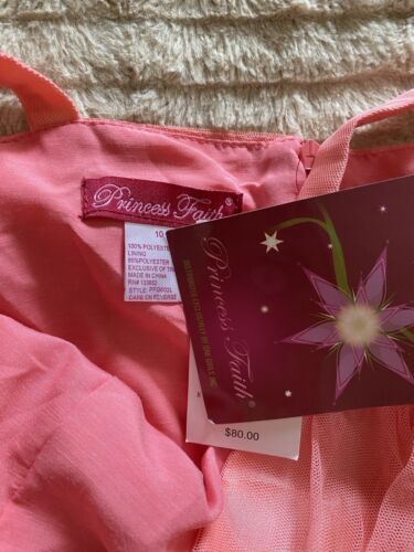 NWT Princess Faith Girls Special Occasion Dress-Beautiful Coral Color Size 10 - Picture 3 of 3