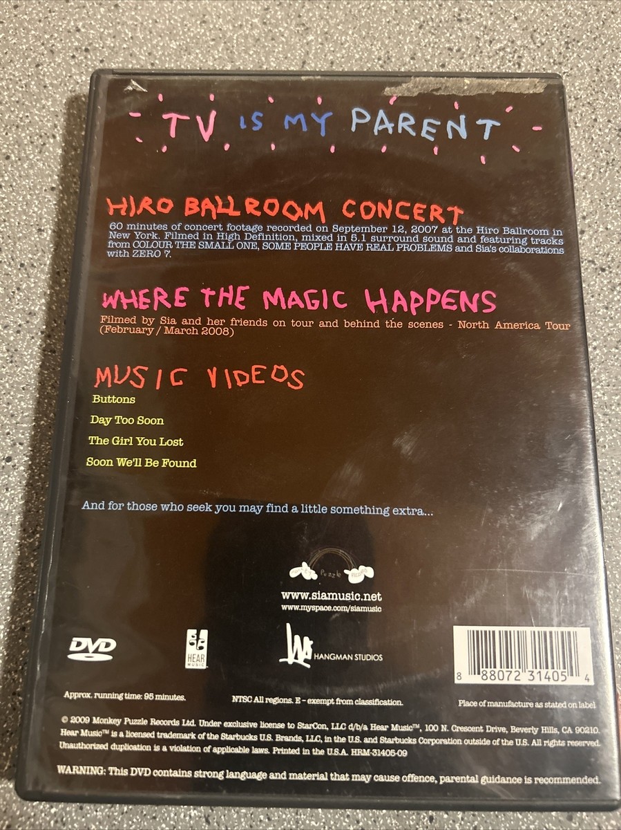 2024新作モデル Sia - eBay | 888072314054 2009) (DVD, Parent My Is TV その他
