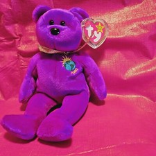 Ty Beanie Baby Millennium wt.Gold Ribbon and Extremely Rare Retired with Errors 