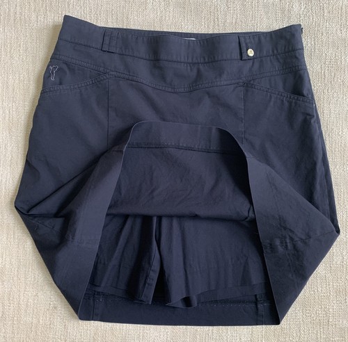 Golfino Germany Golf Sz 12 Womens Sandra Skort Skirt Navy Pockets Stretch Logo - Picture 9 of 14