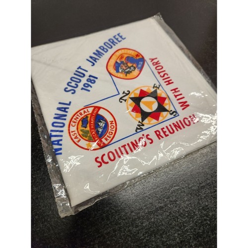 1981 National Scout Jamboree Scouting's Reunion with History Neckerchief-NEW-BSA - Picture 3 of 5