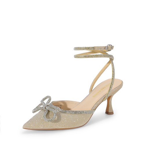 US Women Dress Pumps 2.76" Stiletto Kitten Heels Rhinestone Wedding Party Pumps - Bild 6 von 15