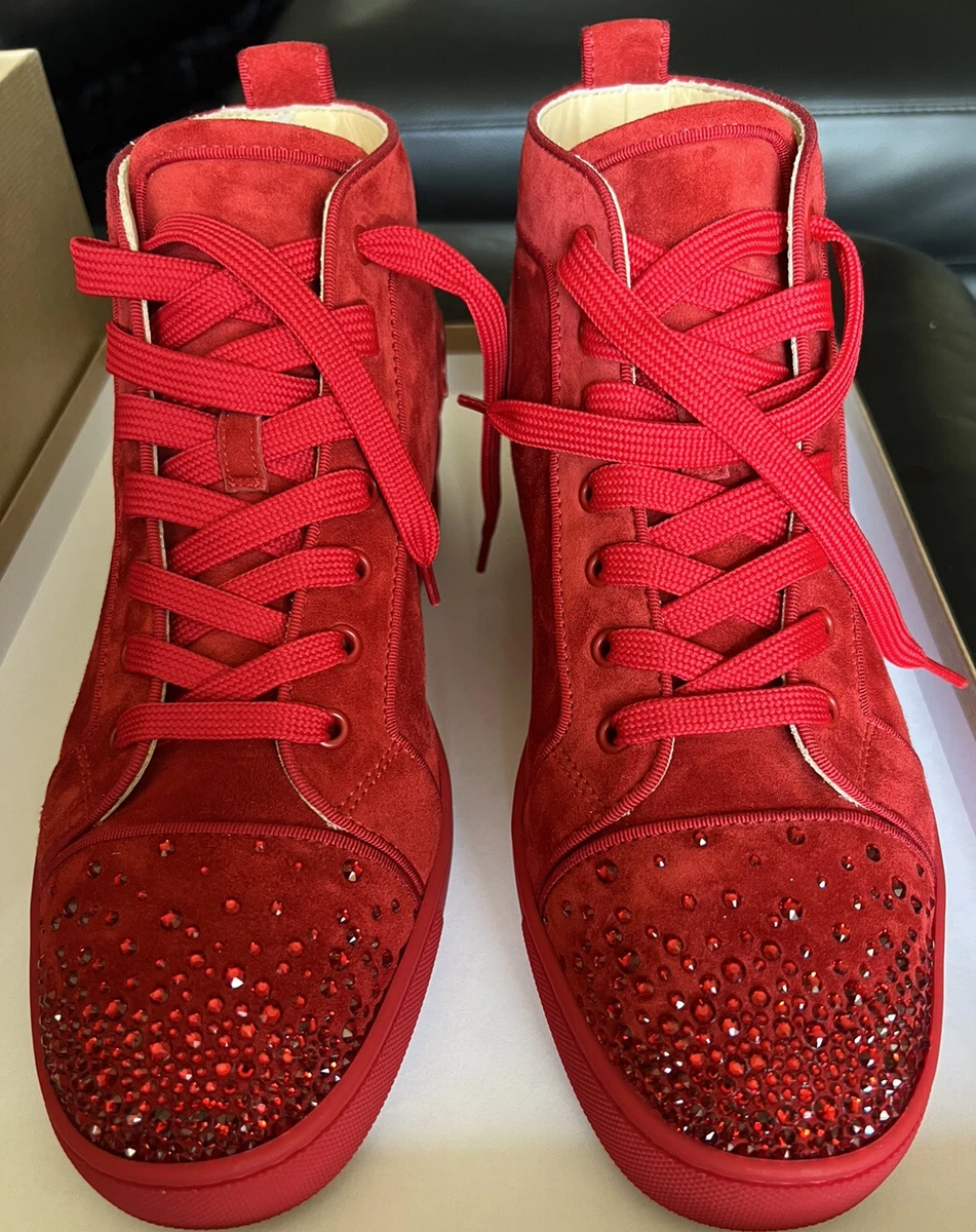 CHRISTIAN LOUBOUTIN ✅LOU NEW DEGRA FLAT VEAU VELOURS VERSION ROUGISSIME SIZE 42