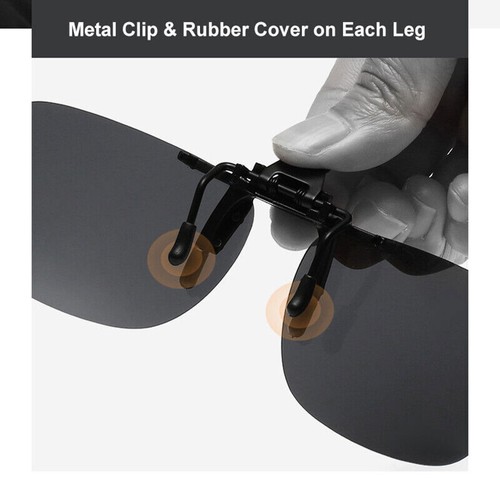 Gafas de sol polarizadas con clip abatibles sin montura para conducir antirreflejo hombres mujeres UV400 - Imagen 6 de 20