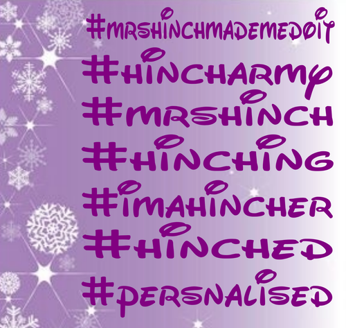 Mrs Hinch Inspirado Personalizado # Calcomanía Adhesiva Coche Parachoques/Ventana/Cesta/Caja