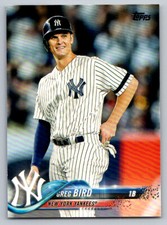 # 515 Greg Bird New York Yankees 2018 Topps BASE: Pinstriped uniform;