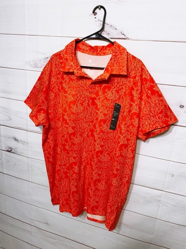All In Motion Mens Polo Shirt Size XXL Orange Collared Short Sleeve - Picture 3 of 9