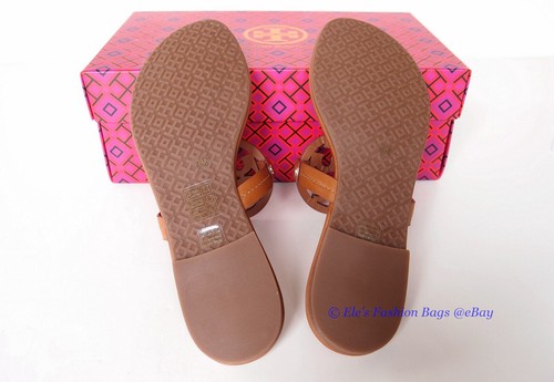 NIB Tory Burch Miller Thong Sandal Vintage Vachetta Brown US 9.5 AUTHENTIC - Picture 11 of 11
