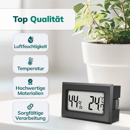 Thermometer Hygrometer Thermo-hygrometer mini Luftfeuchtigkeit Temperaturmesser - Bild 2 von 11