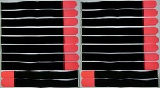 20x Cable Ties Cable Hook and Loop 50cm x 50mm Neon Red Hook and Loop Cable Ties Eyelet