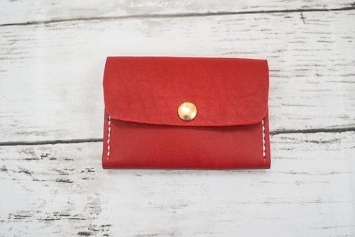 Japanisches pflanzlich gegerbtes Leder Handarbeit Karten Münzetui Geldbörse / - Bild 2 von 15