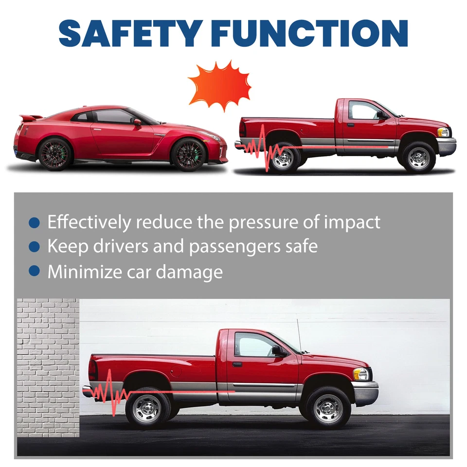 For Dodge RAM 1500 2500 3500 Pickup 94-02 Steel Rear Step Bumper Assembly Black - Image 2 of 4