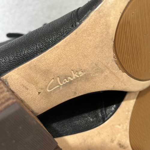 Clarks Somerset Black Leather Ankle Boots Small  Heel UK 5.5 D, Eu 39 - Picture 8 of 10