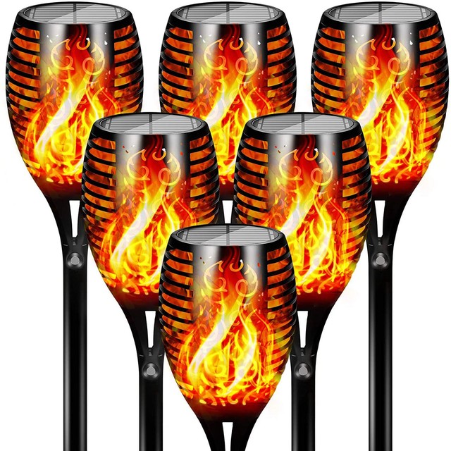 6X SOLARLEUCHTE LED GARTEN BELEUCHTUNG SOLAR-LICHT FACKEL LEUCHTE FLAMME LAMPE 6X SOLARLEUCHTE LED GARTEN BELEUCHTUNG SOLAR-LICHT FACKEL LEUCHTE FLAMME LAMPE