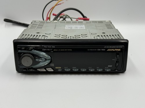 Old School Alpine CDA-7863 CD Player In Dash Receiver TESTED!!!