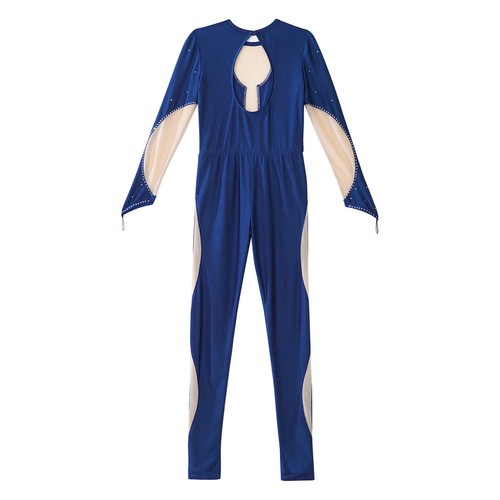 Girls Skating Bodysuit Ballet Unitard Gymnastics Dance Jumpsuit Leotard Catsuit - Picture 14 of 57