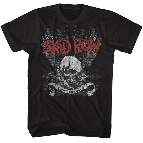 Skid Row Youth Gone Wild Skull & Wings Herren T Metal Band Musik Merch - Bild 5 von 5