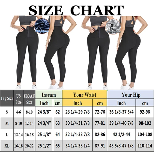 Damen Thermo Sauna Leggings Bauchweg Schwitzhose Abnehmen Laufhosen Sporthosen - Bild 2 von 35