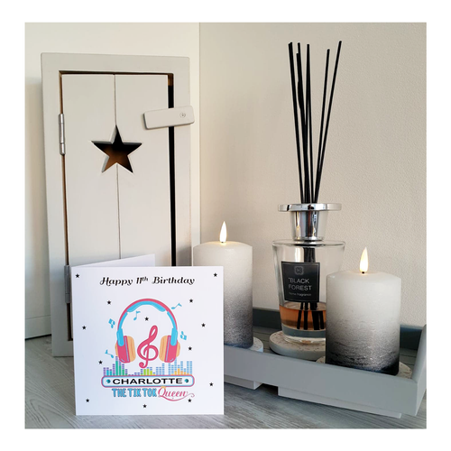 PERSONALISED TIK TOK HAPPY BIRTHDAY CARD Girls Child Daughter Handmade Name - Picture 10 of 12