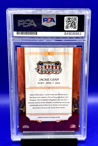 2009 Donruss Americana Jackie Chan Auto Rookie RC Card #1 PSA/DNA - Picture 3 of 3