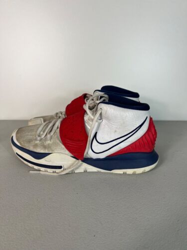 Nike Kyrie 6 Mens Basketball Shoes White Red Blue USA US 10 UK 9 EUR 44 - Picture 3 of 22