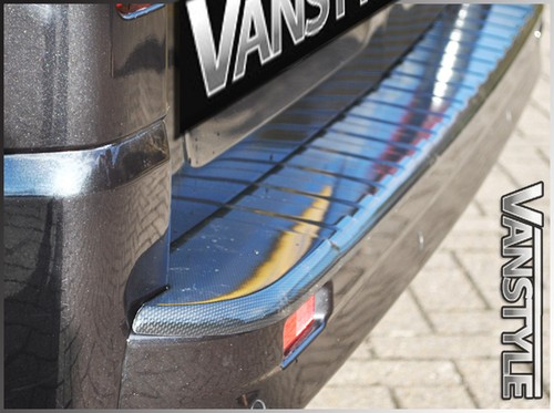 FITS VAUXHALL OPEL VIVARO 14>19 CARBON REAR BUMPER PROTECTOR TOUGH ABS COVER - Picture 3 of 8