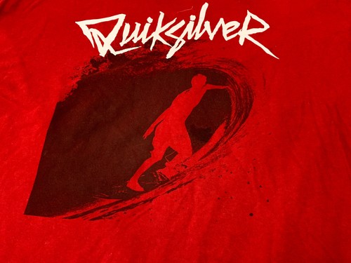 Quiksilver Tee Men’s Surf Theme Red T-Shirt Sz XLarge - Picture 4 of 10